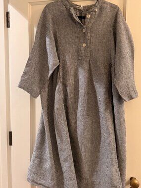 TOAST Black and White Check Shirt Dress size M